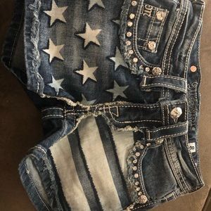 Girls size 8 miss me denim shorts